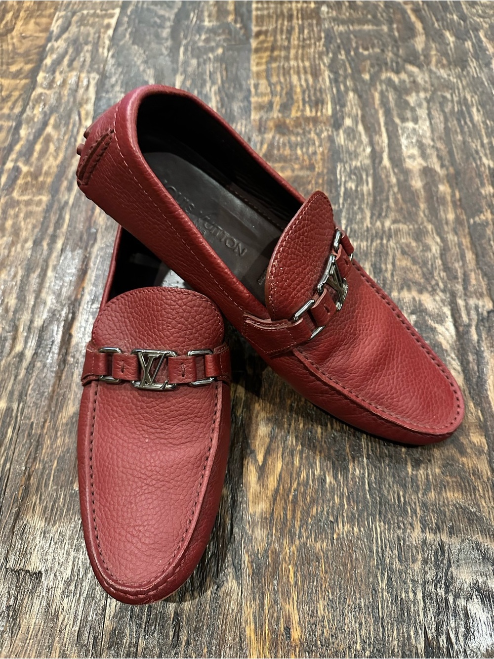 Louis Vuitton Men’s Ox Blood Leather Driving Loafers